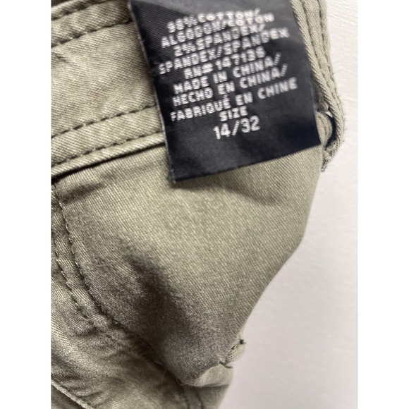 1822 Denim Women Olive Green Wide Leg Cargo Pants Size 14/32 - Picture 13 of 13